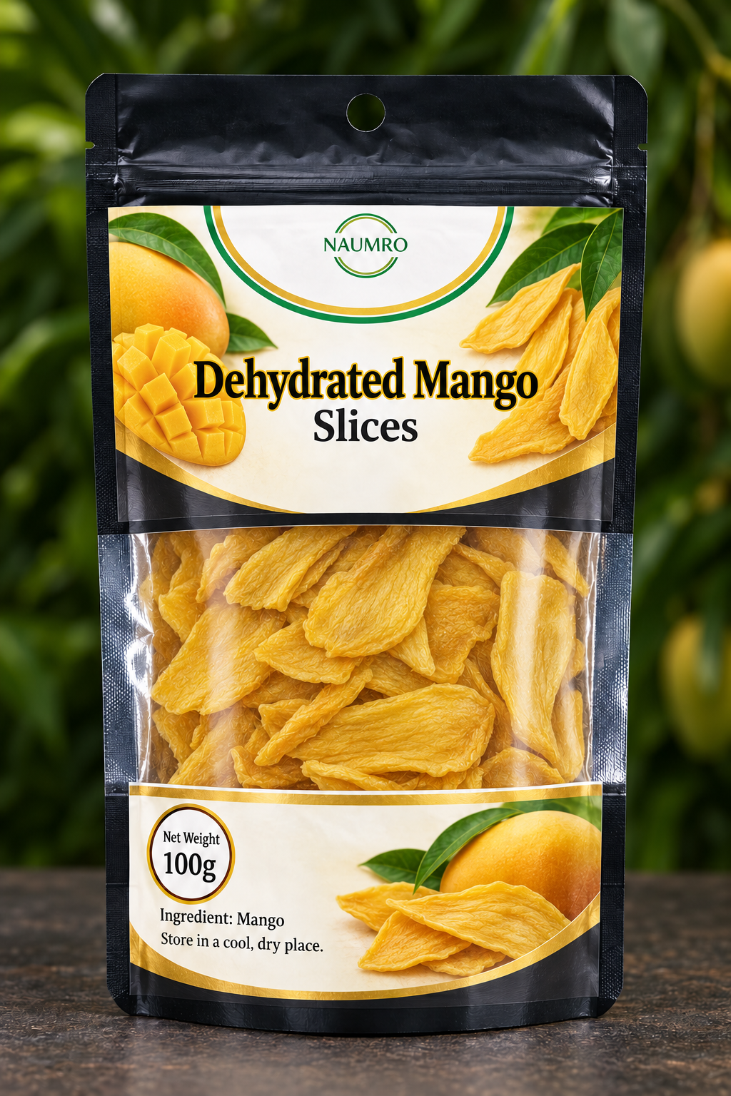 Dehydrated mango packaging concept