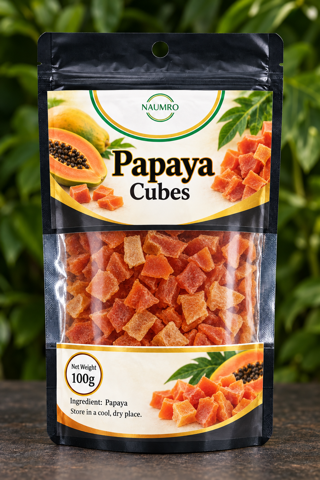 Papaya cubes packaging concept